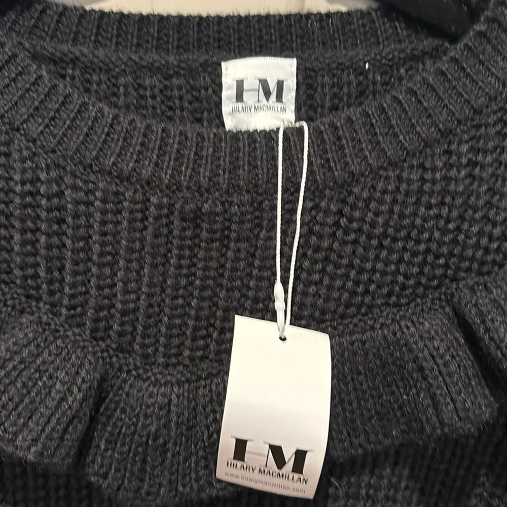 Hilary MacMillan Black Ruffle Sweater Size S - Picture 4 of 8